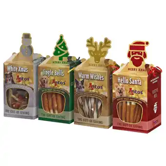 Pets Place Antos Christmas Snack Box - Hondensnacks - Kip Rund Varken 13 cm 375 g Assorti aanbieding