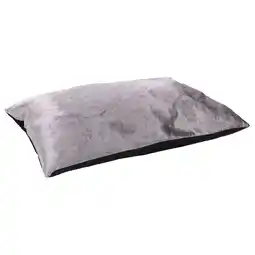 Pets Place Wooff Hondenkussen Velvet - Hondenkussen - 100x70 cm Zilver aanbieding
