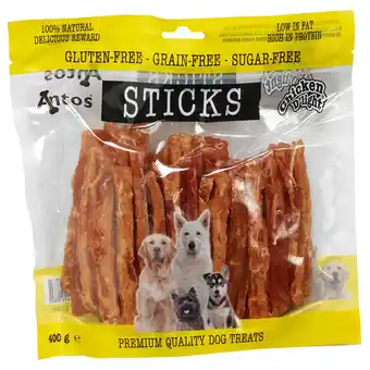 Pets Place Antos Chicken D'Light Sticks - Hondensnacks - Kip 400 g aanbieding