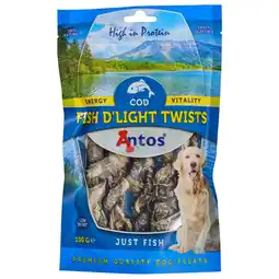 Pets Place Antos Fish D'Light Twists - Hondensnacks - Vis 100 g aanbieding