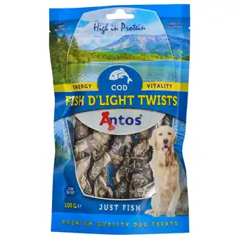 Pets Place Antos Fish D'Light Twists - Hondensnacks - Vis 100 g aanbieding