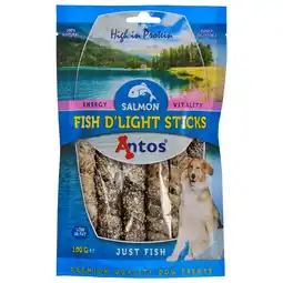 Pets Place Antos Fish D'Light Salmon Sticks - Hondensnacks - Zalm 100 g aanbieding