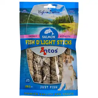 Pets Place Antos Fish D'Light Salmon Sticks - Hondensnacks - Zalm 100 g aanbieding