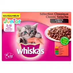 Pets Place Whiskas Junior Classic In Saus - Kattenvoer - 12x100 g aanbieding