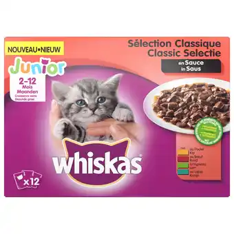 Pets Place Whiskas Junior Classic In Saus - Kattenvoer - 12x100 g aanbieding