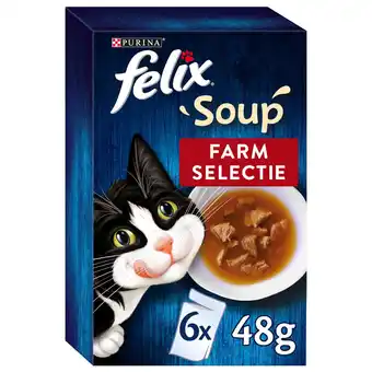 Pets Place Felix Soup Farm Selectie - Kattenvoer - Rund Kip Lam 6x48 g aanbieding