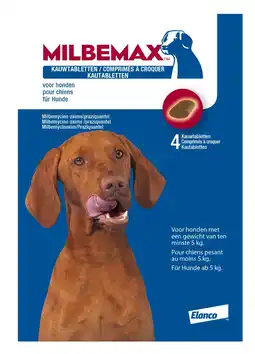 Pets Place Milbemax Milbemax Kauwtablet Hond Vanaf 5kg - Anti wormenmiddel - 28 g 4 stuks Vanaf 5 Kg aanbieding