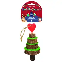 Pets Place Rosewood Cupid & Comet Kerstboom Voor Kleine Knagers - Speelgoed - 7 x 7 x 16.5 cm Bruin aanbieding
