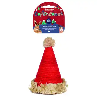 Pets Place Rosewood Kerstmuts Sisal - Slaapplaats - 11x11x15 cm Rood aanbieding
