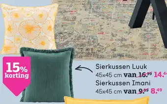 Leen Bakker Sierkussen luuk aanbieding