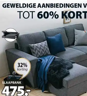 Jysk VEJLBY SLAAPBANK MET CHAISE LONGUE aanbieding