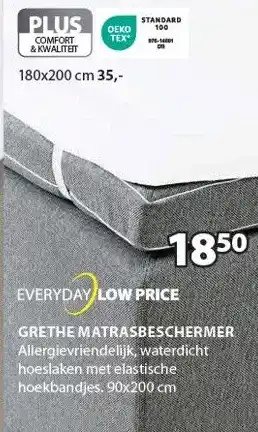 Jysk GRETHE MATRASBESCHERMER aanbieding