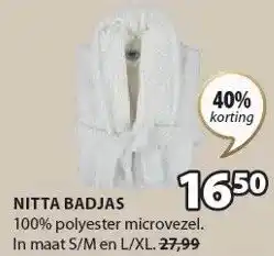 Jysk NITTA BADJAS aanbieding