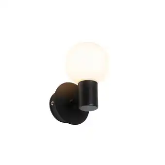 Lampenlicht.nl Moderne wandlamp zwart IP44 - Cederic Up aanbieding