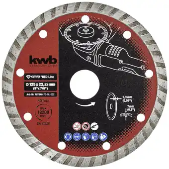 Conrad kwb 797540 Diamanten doorslijpschijf Diameter 125 mm Boordiameter 22 mm Marmer, Keramiek, Tegels 1 stuk(s) aanbieding