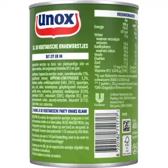 Jumbo Unox Vega Party Knaks 400g aanbieding