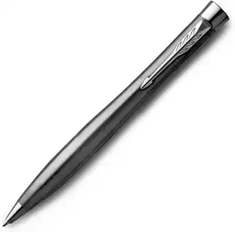 Amazon Parker Urban Twist-balpen | Metro Metallic met chromen rand | Medium punt met blauwe-inktvulling | Cadeauverpakking aanbieding