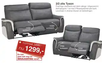 Woonsquare 3/2 zits Tyşon aanbieding