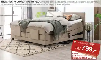 Woonsquare Elektrische boxspring Veneto aanbieding