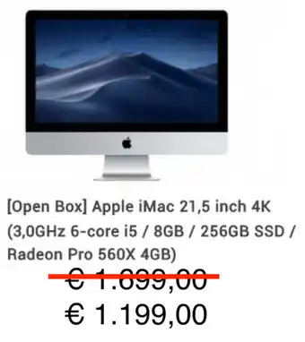 Amac Apple iMac 21.5" 4K aanbieding