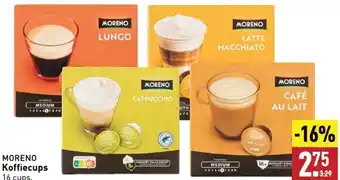 ALDI Moreno koffiecups 16 cups aanbieding