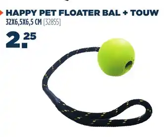 Van der Meer Happy Pet Floater bal + touw aanbieding