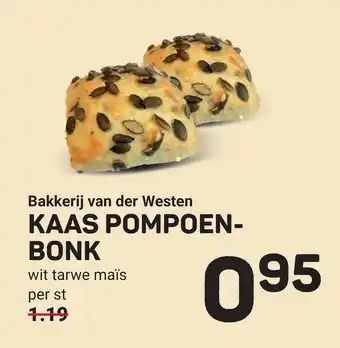 Ekoplaza Bakkerij van der Westen KAAS POMPOENBONK aanbieding