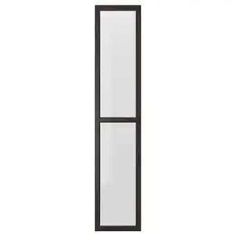 IKEA Oxberg Vitrinedeur, donkerbruin eikenpatroon, 40x192 cm aanbieding