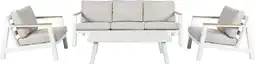 Intratuin Intratuin 5-zits loungeset Clara aluminium wit aanbieding