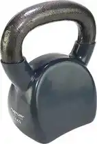 Bol.com Tunturi Kettlebell - Gewicht 14kg - Grijs - Vinyl - Incl. gratis fitness app aanbieding