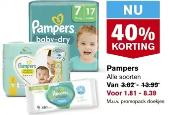 Hoogvliet Pampers alle soorten aanbieding