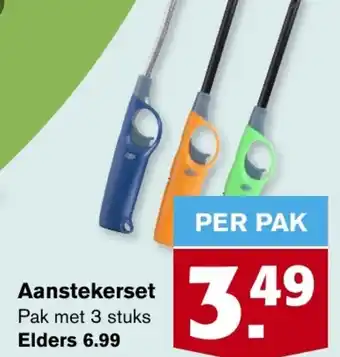 Hoogvliet Aanstekerset 3 stuks per pak aanbieding