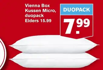 Hoogvliet Vienna Box Kussen Micro, duopack aanbieding