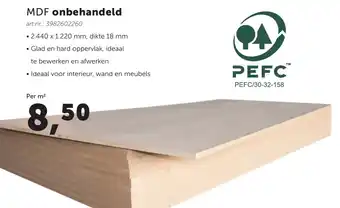 Bouwcenter MDF Onbehandeld aanbieding