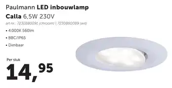 Bouwcenter Paulmann Led inbouwlamp Calla aanbieding