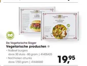 HANOS De Vegetarische Slagger 30 stuks 80gram aanbieding