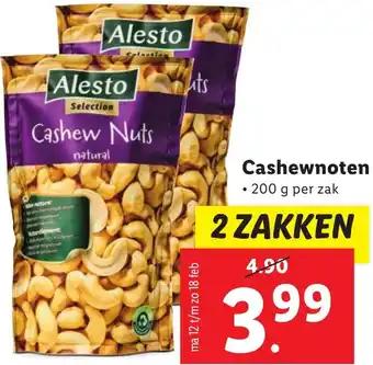 Lidl Cashewnoten 200g aanbieding