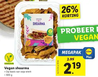 Lidl Vegan shoarma 300g aanbieding