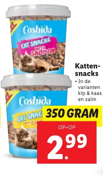 Lidl Kattensnacks 350g aanbieding