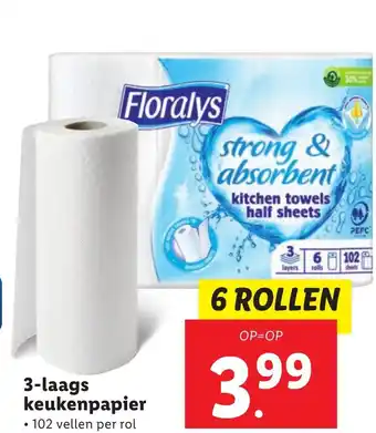 Lidl 3-laags keukenpapier aanbieding