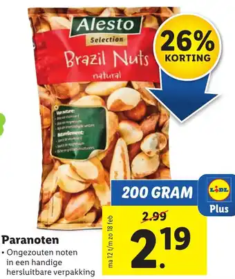 Lidl Paranoten 200g aanbieding