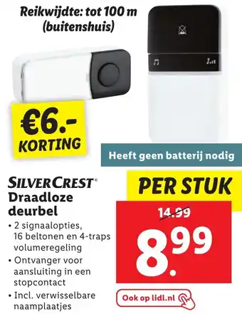 Lidl SILVERCREST Draadloze deurbel aanbieding