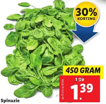 Lidl Spinazie 450g aanbieding