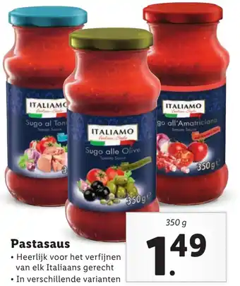 Lidl Pastasaus 350g aanbieding