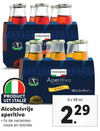 Lidl Alcoholvrije aperitivo 6x98ml aanbieding