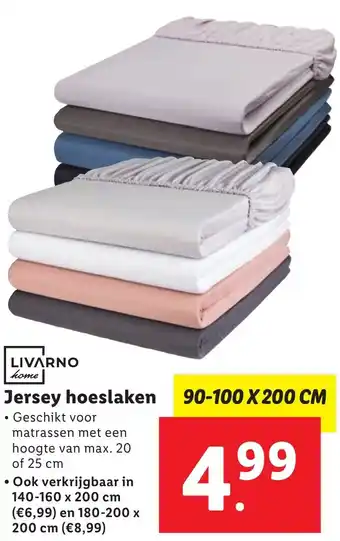 Lidl LIVARNO home Jersey hoeslaken aanbieding