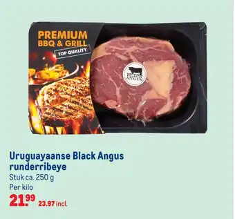 Makro Uruguayaanse Black Angus runderribeye 250g aanbieding