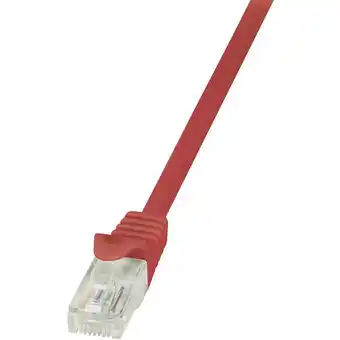 Conrad LogiLink CP1064U RJ45 Netwerkkabel, patchkabel CAT 5e U/UTP 3.00 m Rood Snagless 1 stuk(s) aanbieding