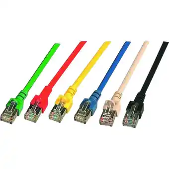 Conrad Helukabel 803017 RJ45 CAT 6 S/FTP 2.00 m Geel Afgeschermd, Halogeenvrij 10 stuk(s) aanbieding