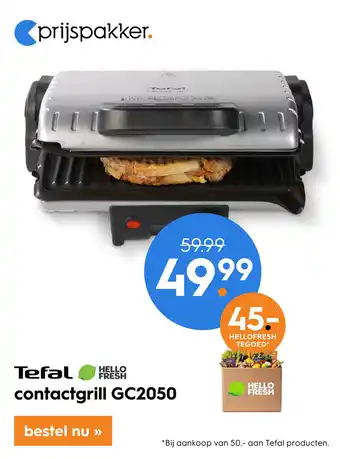 Blokker Tefal contactgrill GC2050 aanbieding